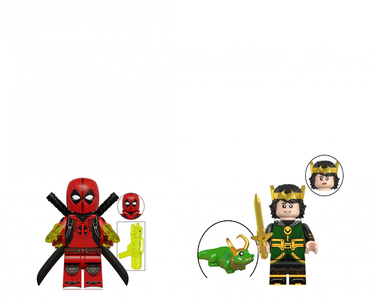 Kidpool Vs Kid Loki Minifigures Super Heroes Sets