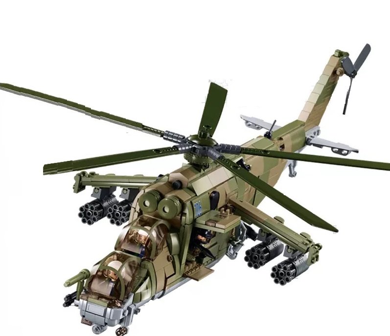 Russia MI-24 hellichooper Mnifigures Military Helicopter Sets