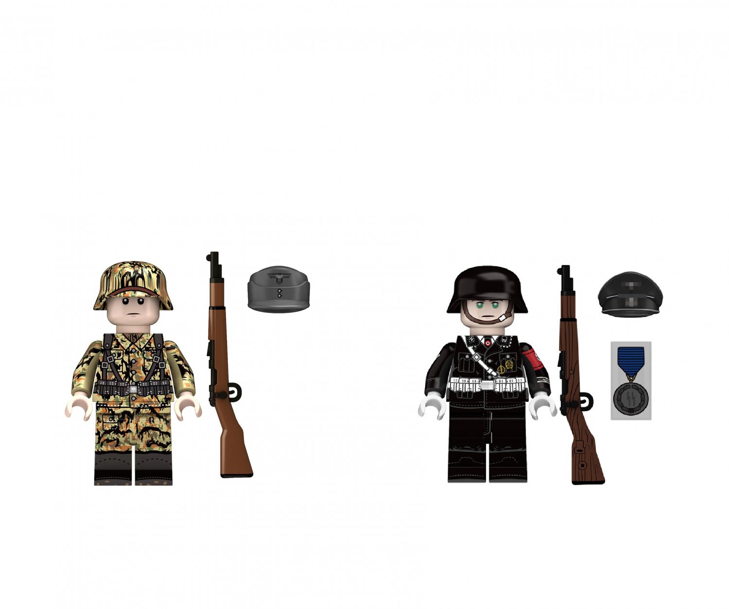 2pcs Germany Sniper 98K Mnifigures WW2 Military Sets