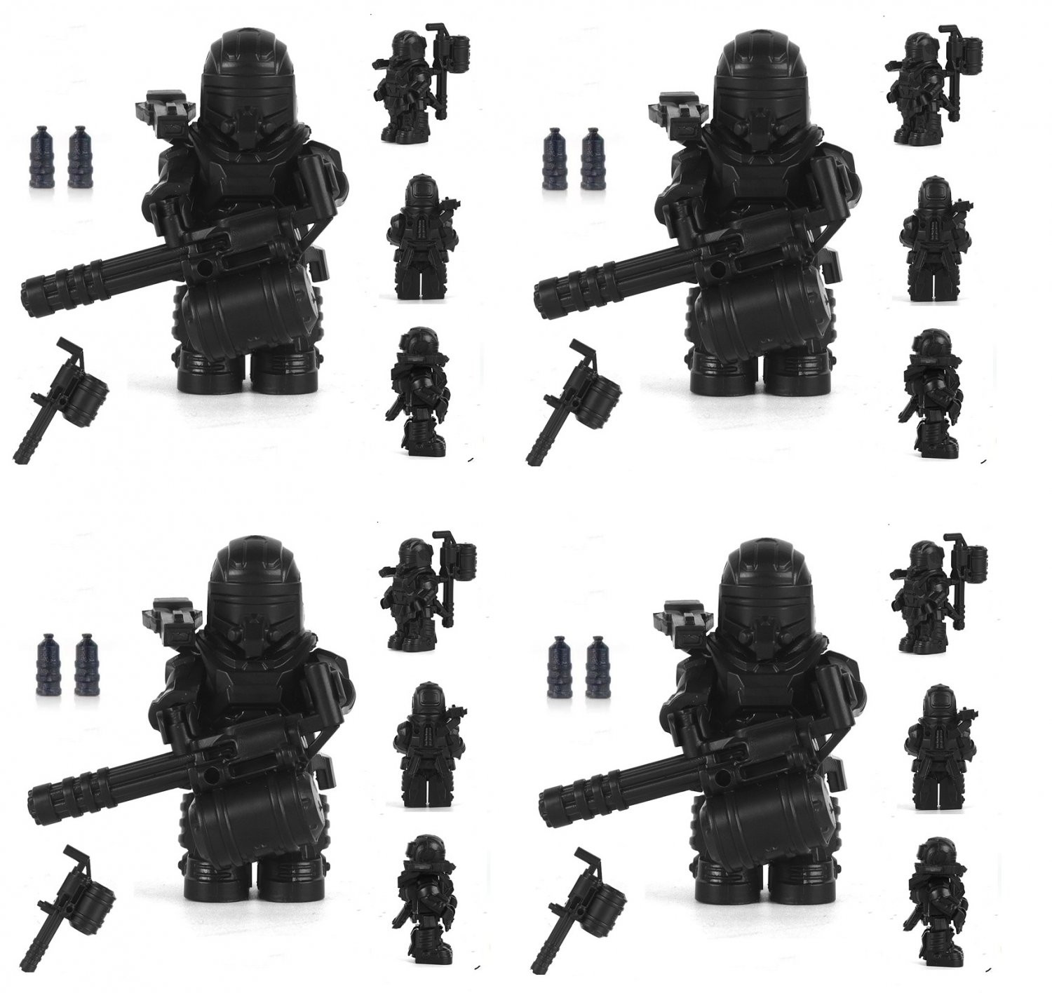 4pcs Power mecha Mnifigures Game Sets