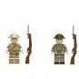 British Infantry and British machine gunner Mnifigures WW2 Britain Soldier Sets