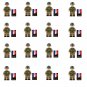 16pcs WW2 French Infantry Mnifigures European Battlefield Sets