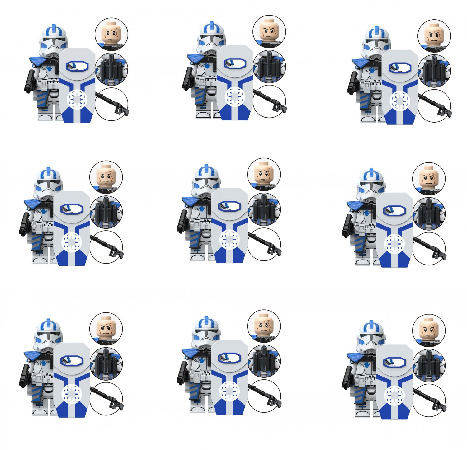 501 Clone Trooper Shield legion Mnifigures Star Wars TV Sets  &iuml;&raquo;&iquest;