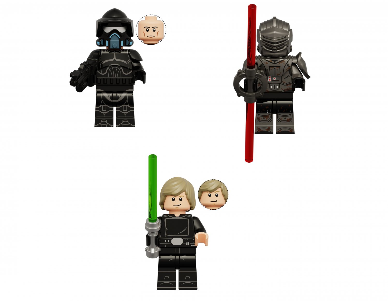 Luke Skywalker ARF Marrok Minifigures Ahsoka Season 2 TV Sets