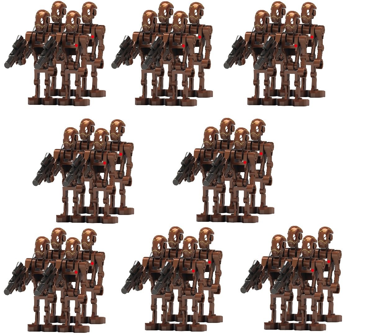 8pcs New Star Wars Assault Robot Captian Minifigures