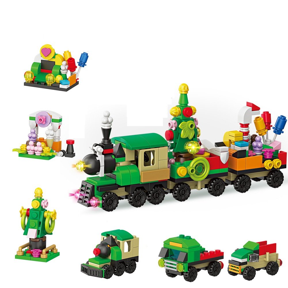 6in1 Christmas Train Building block toys Christmas gift Sets