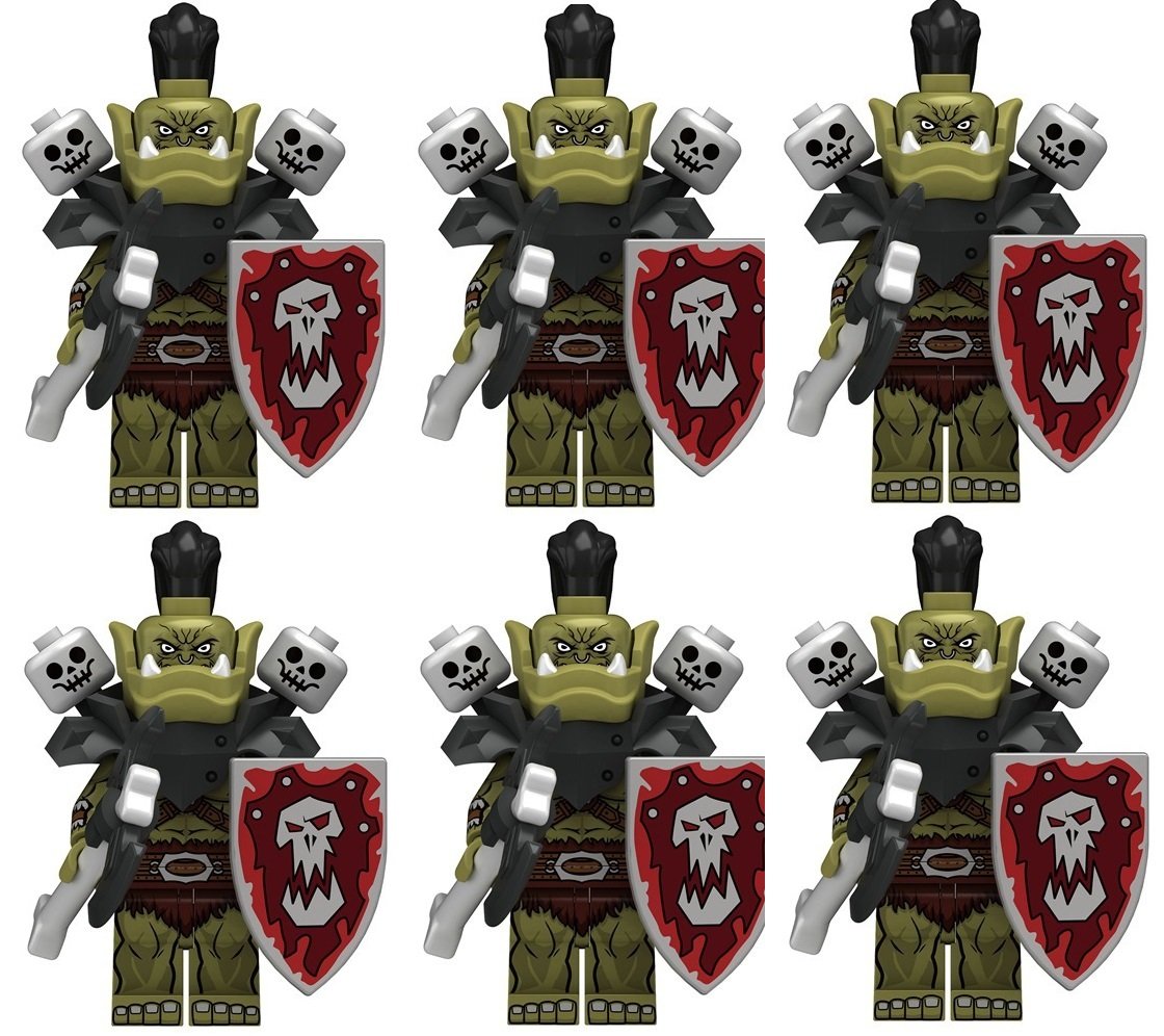 6pcs Ancient Roma Skull Warrior Minifigures