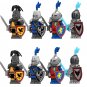 8pcs Medieval Black Hawk Row Red Lion Black Bat Worriers Minifigures
