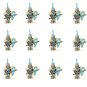 12pcs White knight Minifigues Medieval Knight Sets