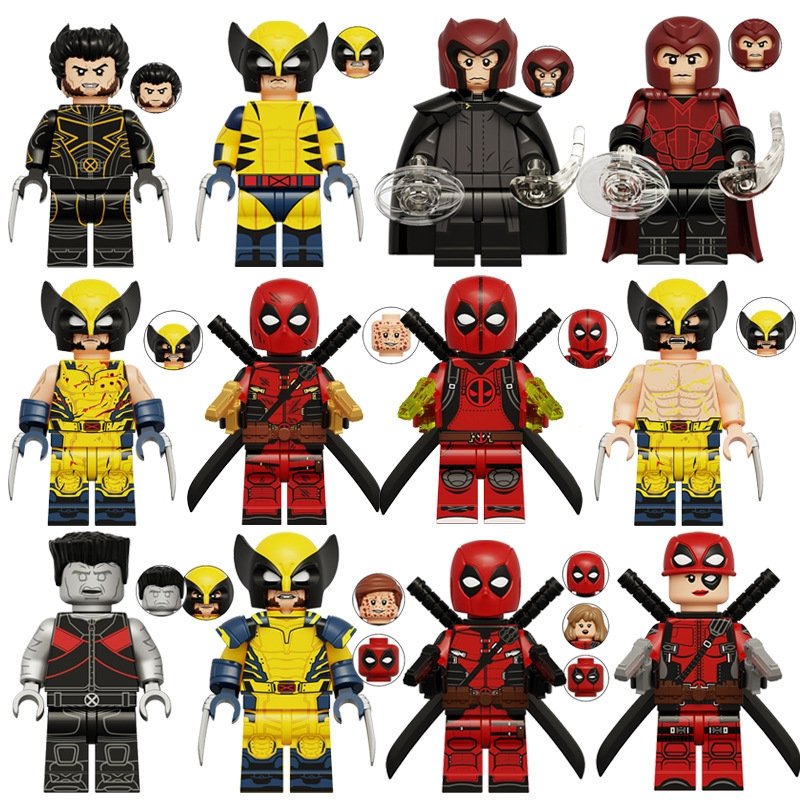 12pcs Marvel Deadpool Wolverine Minifigures
