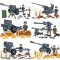 Germany Howitzer Cannon Base Minifigures WW2 Soldier Sets
