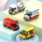 Ambulance Fire truck School bus Building Block Minifigures