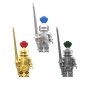 3 Heavy Goth Knight Minifigures Medieval Knight Sets