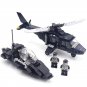 Black S.W.A.T. Helicopter Speedboat Minifigures City Police Sets