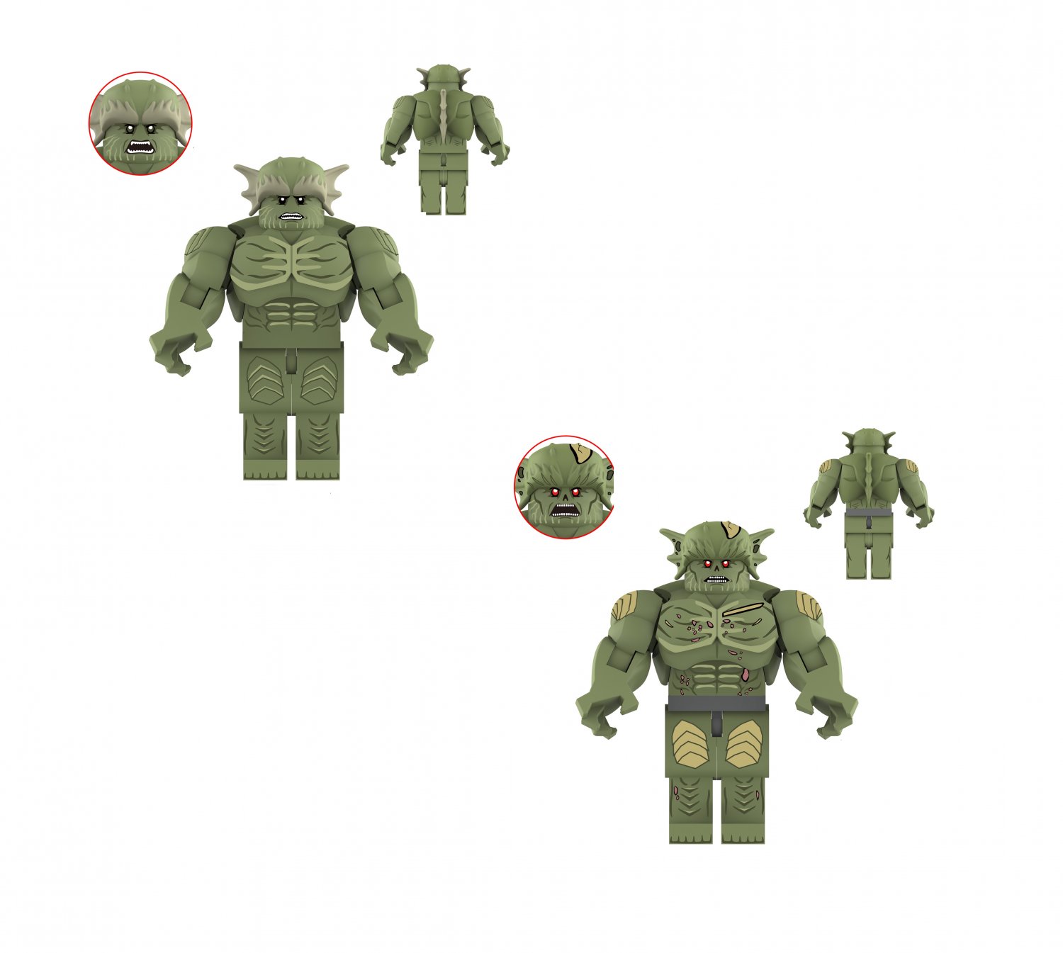 2pcs Abomination Minifigures Spider-Man movie Sets