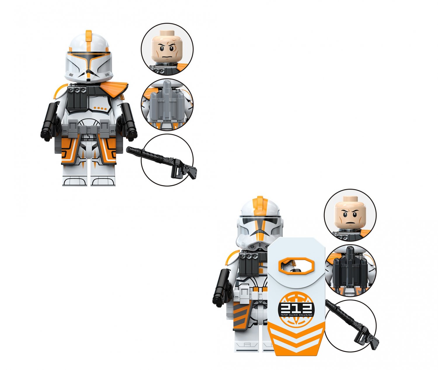 2pcs 212 Clone Trooper Minifigures Star Wars Clone Trooper Sets