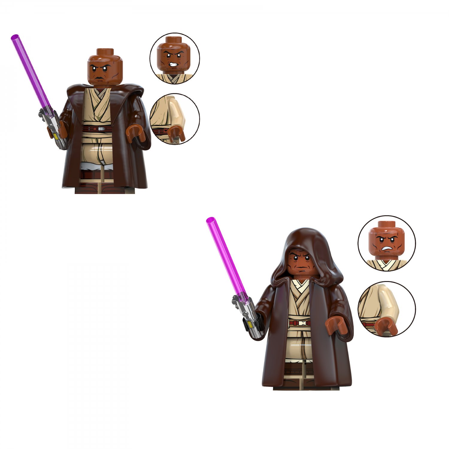 2pcs Mace Windu Star Wars movie Minifigures