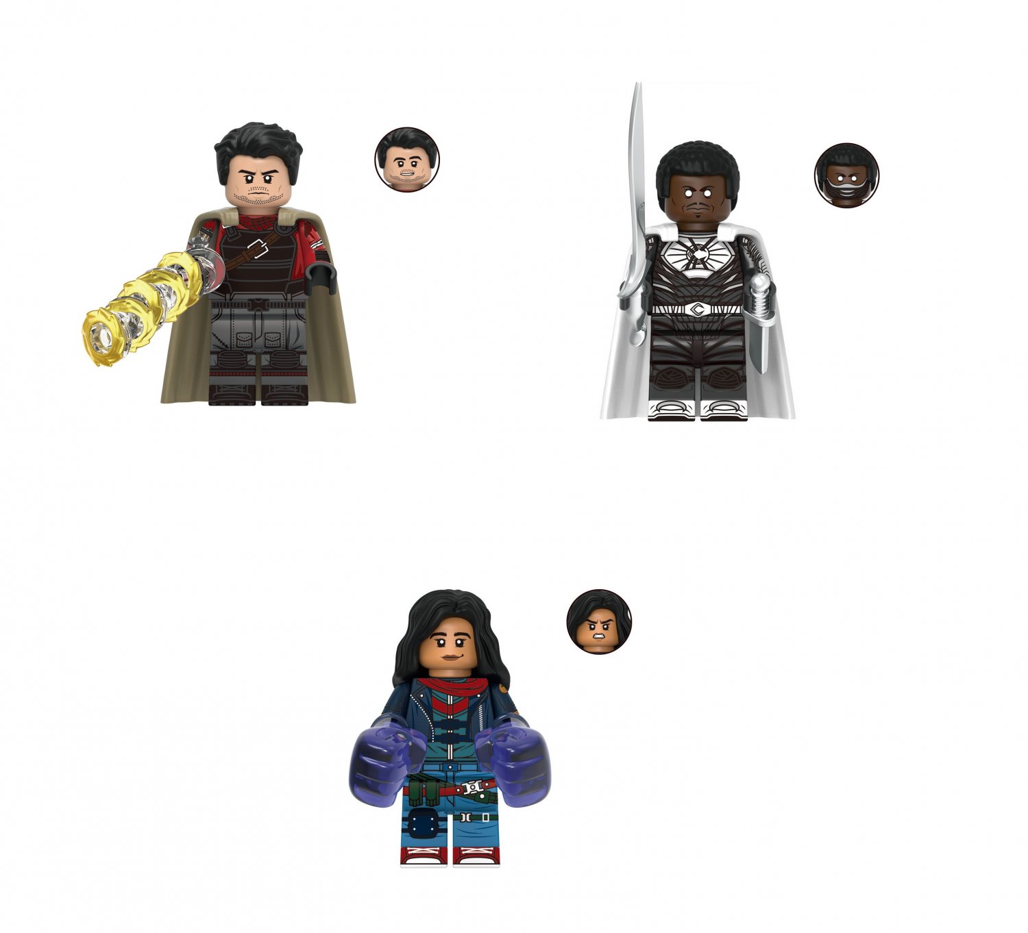 Ms.Marvel Shang-Chi Moon Blade Super Heroes Minifigures