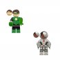 Green Lantern and Cyborg Minifigures DC Super Heroes character Sets