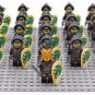 21pcs Green Dragon Knight Medieval Castle Minifigures