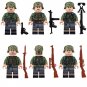German army Lieutenant Corporal Sniper MG assistant Minifigures WW2 Soldier Sets