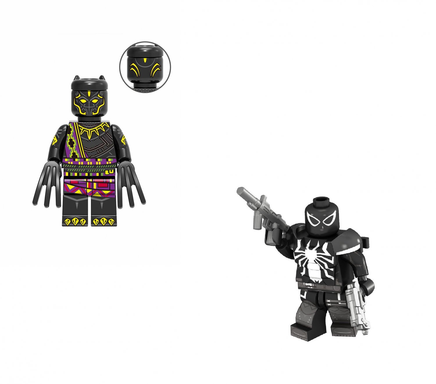 T'Chaka and Agent Venom Minifigures Super Heroes Sets