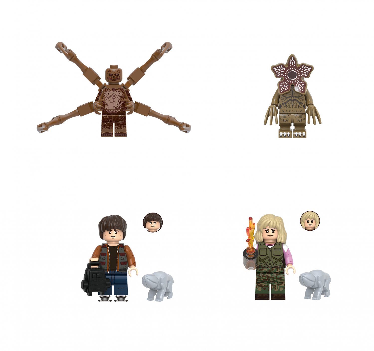 Demogorgon Robin Will Vecna Minifigures Stranger Things Season 5 Sets