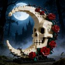Skeleton under the Moon and Rose Building Blocks Toy Minifigures