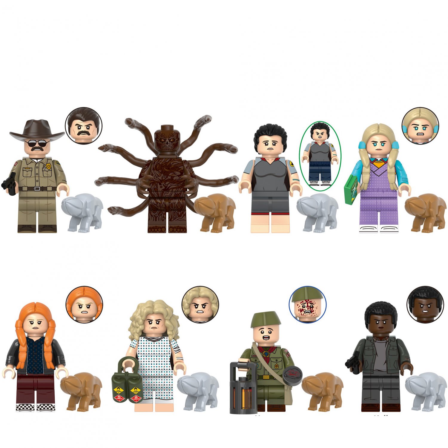 Hopper Henry Kali Karen Max Vecna Minifigures Stranger Things Season 5 Sets