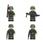 4pcs Germany Rauchtarnmuster Spring Special forces Minifigures WW2 Special forces Sets