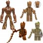 4pcs Groot Flora Colossus Minifigures The Guardians of the Galaxy Character Sets