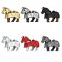 8pcs Gothic Warhorse Minifigures Medieval Warhorse Sets