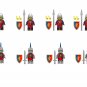 8pcs Lion Knight Minifigures Medieval Knight Sets
