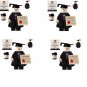 4pcs Female Graduate Minifigures Graduate Sets