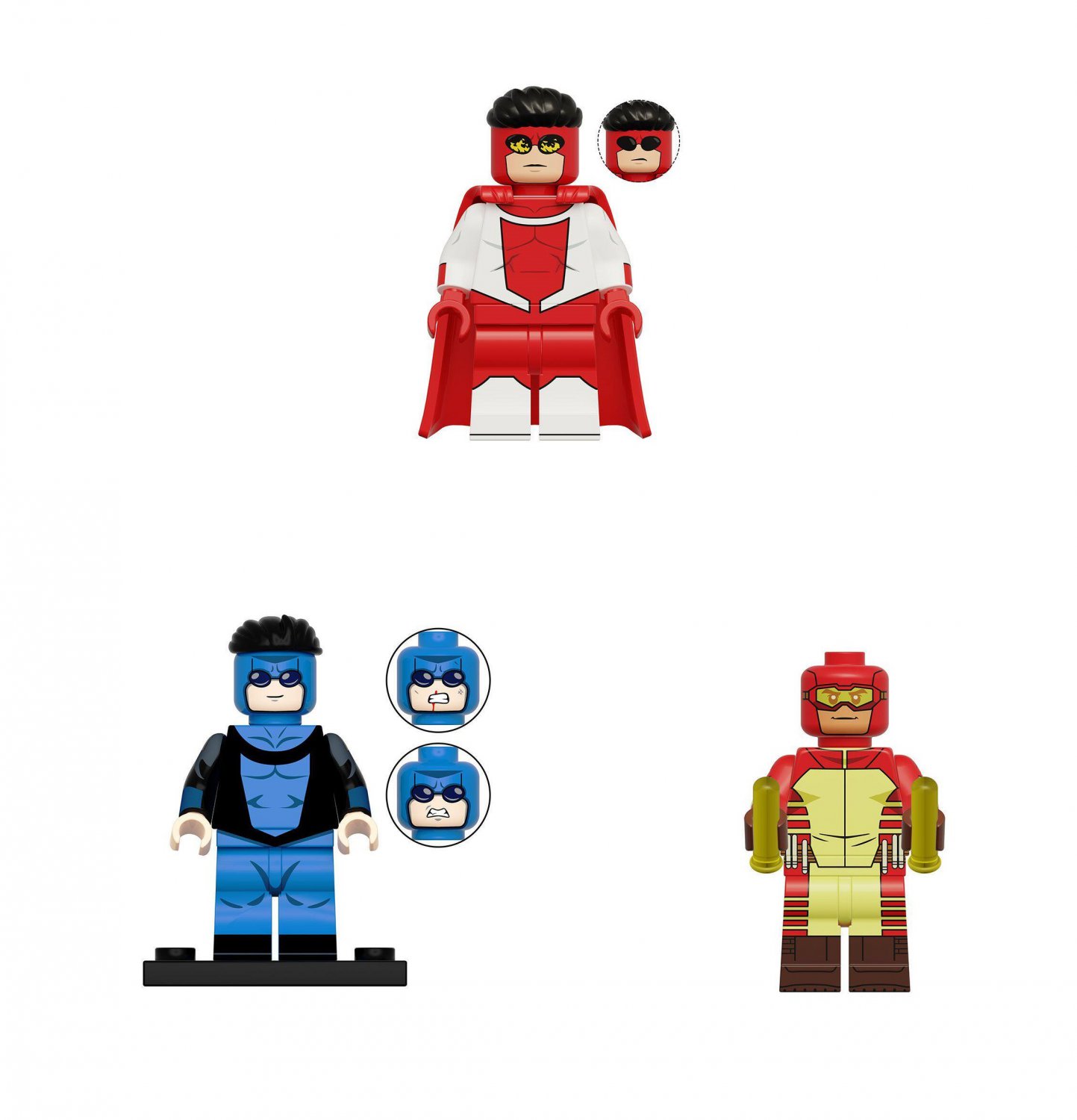 Mark Grayson Rex Mason Invincible Blue Suit Minifigures Invincible Sets