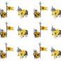 6pcs Raven Knight Heavy war-horse Minifigures medieval castle Sets