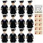 12pcs Female Graduate Doctoral Minifigures Graduate Sets