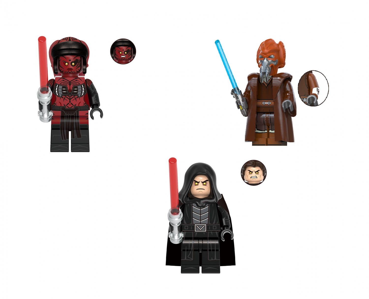 Plo Koon Darth Talon Darth Caedus Minifigures Star Wars Sets