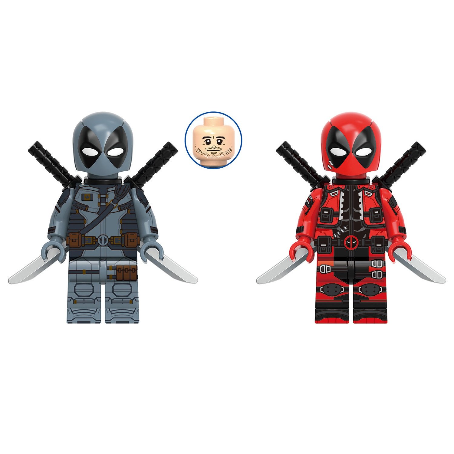 Grey Deadpool and Rivals Deadpool Minifigures Deadpool legion Sets