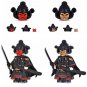 2pcs Mask Samurai Minifigures Medieval Warfare Sets