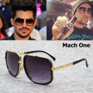 Fashion 18K Gold Mach One Adam Lambert Aviator Sunglasses Vintage Sun Glasses