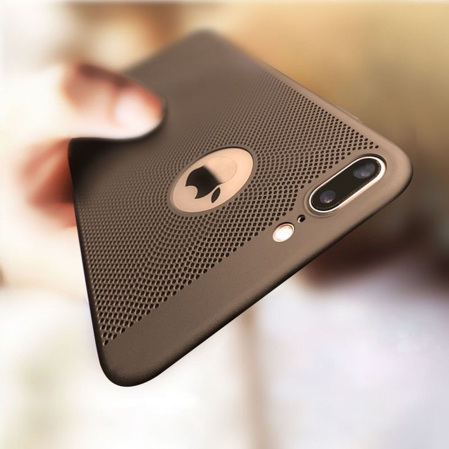 Case Ultra Slim Grid Heat Dissipate Phone Case For Iphone 6 S 6S 7 8 Plus X