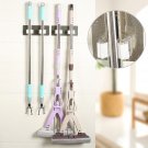 Wall Mounted Mop Organizer Holder Hang Brush Broom Hanger Storage Rack Kitchen