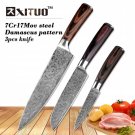 New 3 pcs kitchen knives sets Japanese Damascus steel Pattern chef knife sets