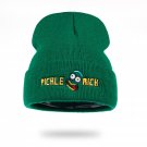 Pickle Rick Beanie Knitted Hat Green Hat Rick and Morty Hats Elastic Embroidery