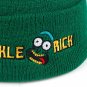 Pickle Rick Beanie Knitted Hat Green Hat Rick and Morty Hats Elastic Embroidery