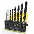 8PCS 1/8"-3/8" High Carbon Steel Woodworking Twist Brad Point Drill Bit Set