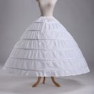 Cheap White 6 Hoops Petticoats Plus Size Organza For Ball Gown Wedding Dresses