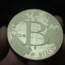 Bitcoins Gold Plated 1/4 BTC Coin Souvenir Metal Craft Coins Dia 40mm