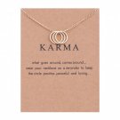 Karma Gold-color Three Circle Necklace